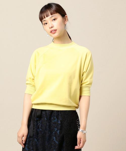 BEAUTY&YOUTH UNITED ARROWS(ビューティーアンドユースユナイテッドアローズ)の「BY∴ ミニ裏毛ラグランスリーブ5分袖プルオーバー ◆(スウェット・レディース・イエロー/ライム/パープル/ネイビー・FREE)」の14枚目の写真