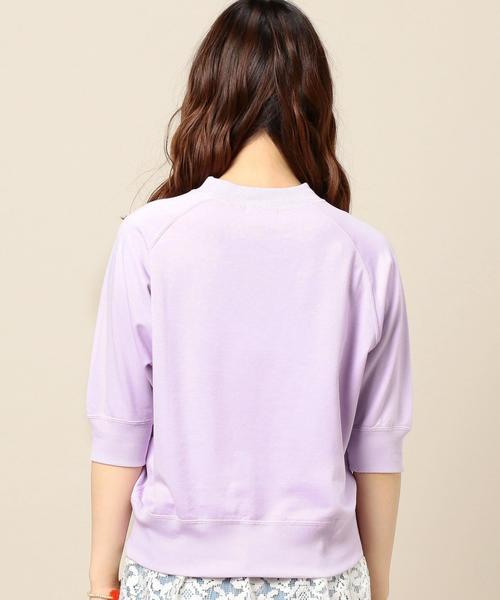BEAUTY&YOUTH UNITED ARROWS(ビューティーアンドユースユナイテッドアローズ)の「BY∴ ミニ裏毛ラグランスリーブ5分袖プルオーバー ◆(スウェット・レディース・イエロー/ライム/パープル/ネイビー・FREE)」の15枚目の写真