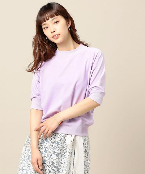 BEAUTY&YOUTH UNITED ARROWS(ビューティーアンドユースユナイテッドアローズ)の「BY∴ ミニ裏毛ラグランスリーブ5分袖プルオーバー ◆(スウェット・レディース・イエロー/ライム/パープル/ネイビー・FREE)」の20枚目の写真