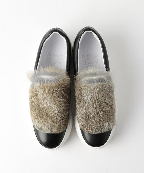 Amb（エーエムビー）の「Amb（エーエムビー） NY BUNNY SLIP-ON ◆（スリッポン・レディース・ベージュ/ロイヤルブルー・36/37/38/35）」の4枚目の写真
