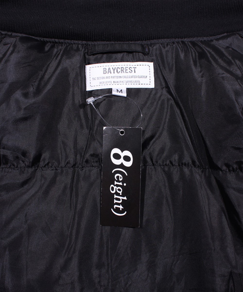 ８(eight)（エイト）の「ワッペン付き MA-1 ミリタリージャケット 中綿 ブルゾン （MA-1・メンズ・ブラック/オリーブ/ワイン・MEDIUM/LARGE/X-LARGE）」の13枚目の写真