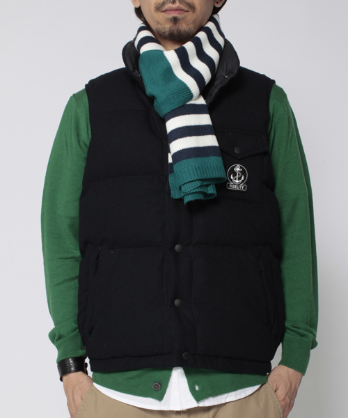 NANO universe（ナノユニバース）の「別注　REVERSIBLE DOWN ベスト（ダウンベスト・メンズ・ブラック/グレー/ネイビー/キャメル/ボルドー・MEDIUM/LARGE）」の20枚目の写真