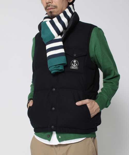 NANO universe（ナノユニバース）の「別注　REVERSIBLE DOWN ベスト（ダウンベスト・メンズ・ブラック/グレー/ネイビー/キャメル/ボルドー・MEDIUM/LARGE）」の21枚目の写真