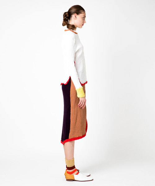 TSUMORI CHISATO（ツモリチサト）の「ｸﾚﾌﾟﾘﾏﾙﾁﾎﾞｰﾀﾞｰ1（シャツ