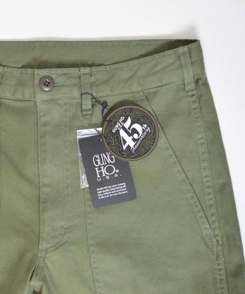 GUNG HO（ガンホー）の「【Begin/ビギン6月号掲載】GUNGHO 45th Authentic BAYKER PANTS（その他パンツ・メンズ・オリーブ/ダークラベンダー・LARGE/MEDIUM/SMALL）」の9枚目の写真