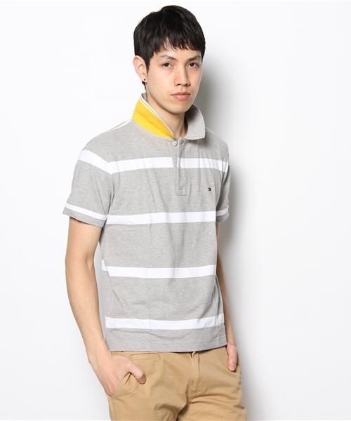 TOMMY HILFIGER(トミーヒルフィガー)の「13SS-NEW BAR STRIPE POLO(ポロシャツ・メンズ・ホワイト/ネイビー/グレー/レッド/ブルー/ターコイズブルー・LARGE/SMALL/MEDIUM/XX-LARGE/X-LARGE)」の3枚目の写真
