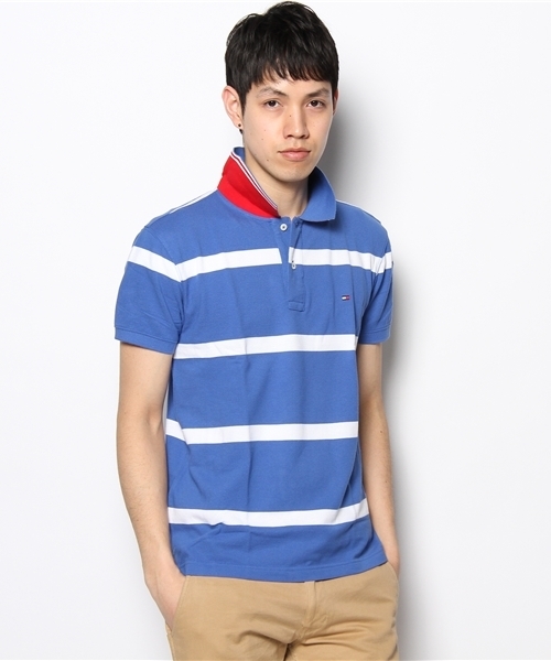 TOMMY HILFIGER(トミーヒルフィガー)の「13SS-NEW BAR STRIPE POLO(ポロシャツ・メンズ・ホワイト/ネイビー/グレー/レッド/ブルー/ターコイズブルー・LARGE/SMALL/MEDIUM/XX-LARGE/X-LARGE)」の5枚目の写真