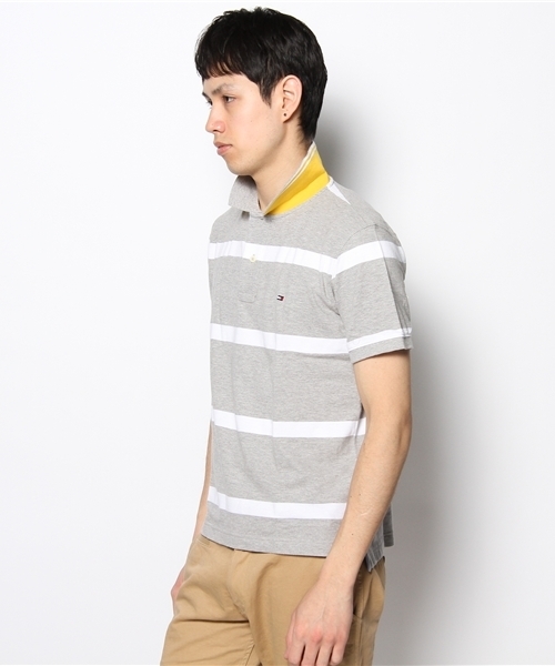 TOMMY HILFIGER(トミーヒルフィガー)の「13SS-NEW BAR STRIPE POLO(ポロシャツ・メンズ・ホワイト/ネイビー/グレー/レッド/ブルー/ターコイズブルー・LARGE/SMALL/MEDIUM/XX-LARGE/X-LARGE)」の8枚目の写真