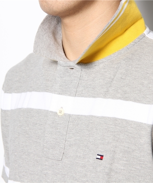 TOMMY HILFIGER(トミーヒルフィガー)の「13SS-NEW BAR STRIPE POLO(ポロシャツ・メンズ・ホワイト/ネイビー/グレー/レッド/ブルー/ターコイズブルー・LARGE/SMALL/MEDIUM/XX-LARGE/X-LARGE)」の11枚目の写真