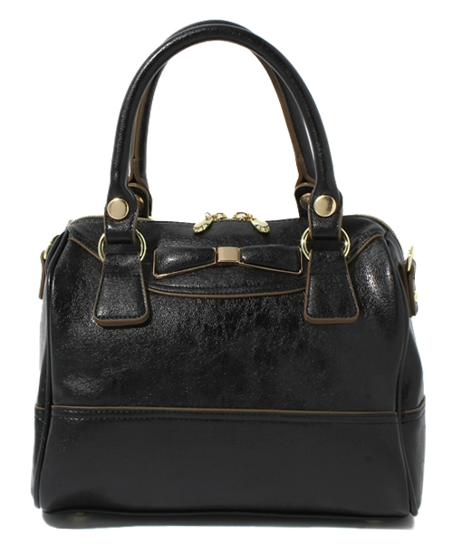 one after another NICE CLAUP（ワンアフターアナザーナイスクラップ）の「ﾘﾎﾞﾝ金具ﾎﾞｽﾄﾝ（ボストンバッグ・レディース・キャメル/ワイン/ブラック・FREE）」の2枚目の写真