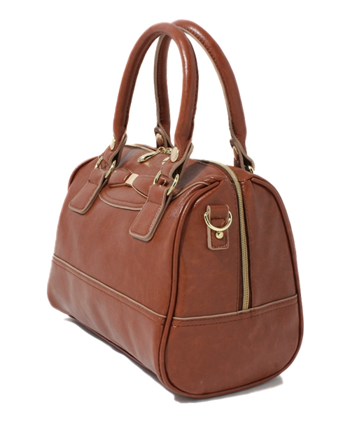 one after another NICE CLAUP（ワンアフターアナザーナイスクラップ）の「ﾘﾎﾞﾝ金具ﾎﾞｽﾄﾝ（ボストンバッグ・レディース・キャメル/ワイン/ブラック・FREE）」の10枚目の写真