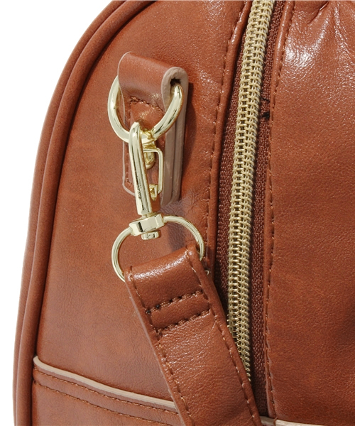 one after another NICE CLAUP（ワンアフターアナザーナイスクラップ）の「ﾘﾎﾞﾝ金具ﾎﾞｽﾄﾝ（ボストンバッグ・レディース・キャメル/ワイン/ブラック・FREE）」の5枚目の写真