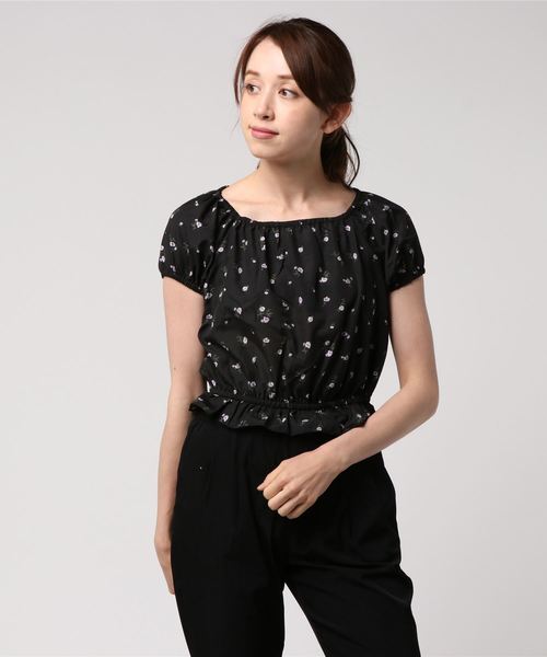 earth music&ecology（アースミュージックアンドエコロジー）の「・袖パフフラワーブラウス（シャツ/ブラウス・レディース・オフホワイト/ライトイエロー/ライトピンク/ブラック・FREE）」の15枚目の写真