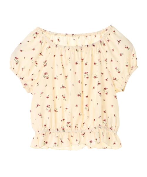 earth music&ecology（アースミュージックアンドエコロジー）の「・袖パフフラワーブラウス（シャツ/ブラウス・レディース・オフホワイト/ライトイエロー/ライトピンク/ブラック・FREE）」の5枚目の写真
