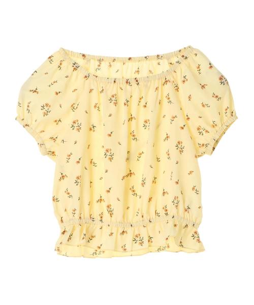 earth music&ecology（アースミュージックアンドエコロジー）の「・袖パフフラワーブラウス（シャツ/ブラウス・レディース・オフホワイト/ライトイエロー/ライトピンク/ブラック・FREE）」の7枚目の写真