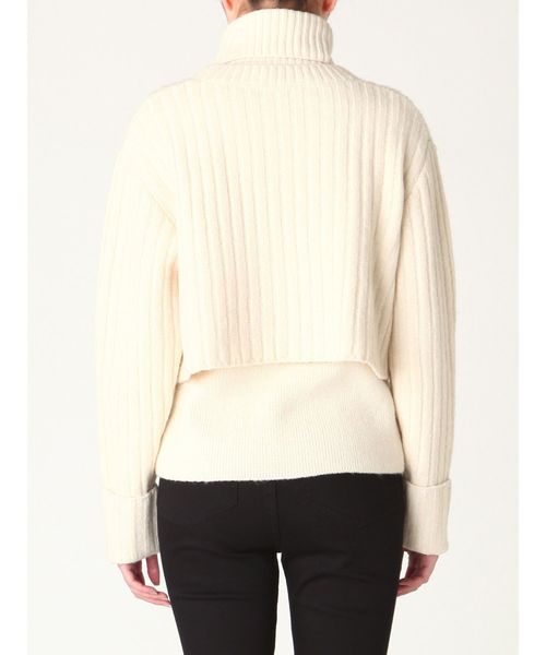 LAGUNAMOON（ラグナムーン）の「レイヤードケーブルニットプルオーバー（ニット/セーター・レディース・ホワイト/レッド・FREE）」の6枚目の写真