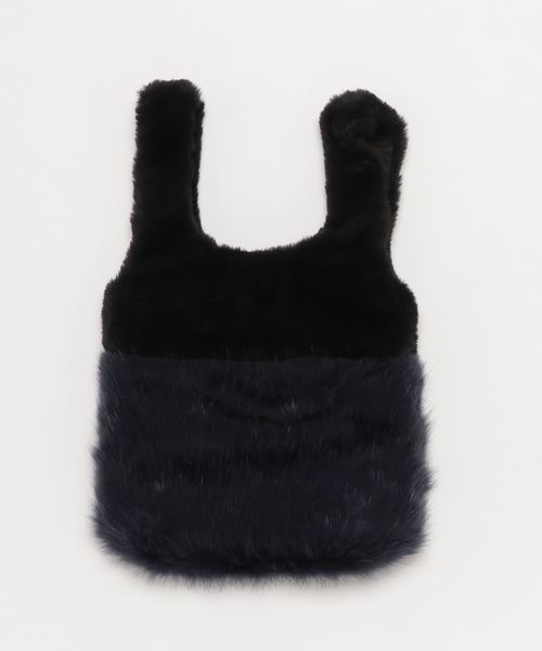 YECCA VECCA（イェッカヴェッカ）の「ファートートバッグ（トートバッグ・レディース・ブラック/ベージュ/グレー・FREE）」の2枚目の写真