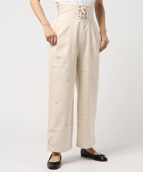 flower（フラワー）の「フラワーシャワーパンツ（その他パンツ・レディース・ブラウン/アイボリー・FREE）」の13枚目の写真