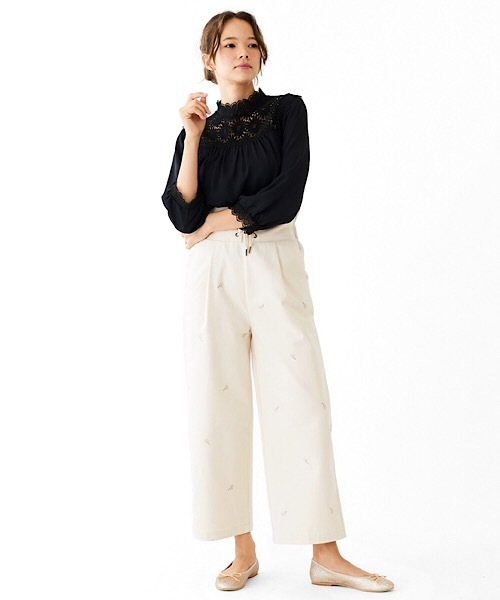 flower（フラワー）の「フラワーシャワーパンツ（その他パンツ・レディース・ブラウン/アイボリー・FREE）」の9枚目の写真