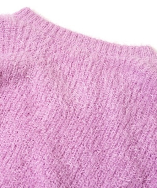 flower（フラワー）の「フラッフィーニットトップ（ニット/セーター・レディース・ベージュ/ネイビー/ピンク/グリーン・FREE）」の22枚目の写真