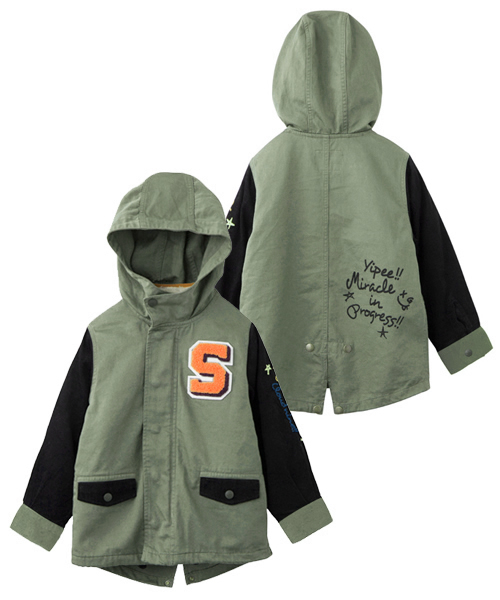 X-girl Stages(エックスガールステージス)の「MODS JACKET (12M~3T)(モッズコート・キッズ・パープル/インディゴブルー/オリーブ・12M/2T/3T)」の2枚目の写真