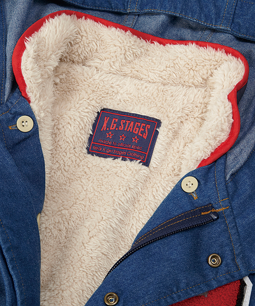 X-girl Stages(エックスガールステージス)の「MODS JACKET (12M~3T)(モッズコート・キッズ・パープル/インディゴブルー/オリーブ・12M/2T/3T)」の20枚目の写真