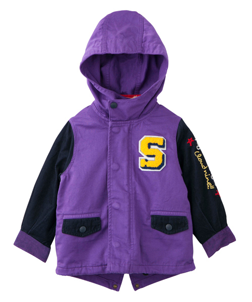 X-girl Stages(エックスガールステージス)の「MODS JACKET (12M~3T)(モッズコート・キッズ・パープル/インディゴブルー/オリーブ・12M/2T/3T)」の4枚目の写真