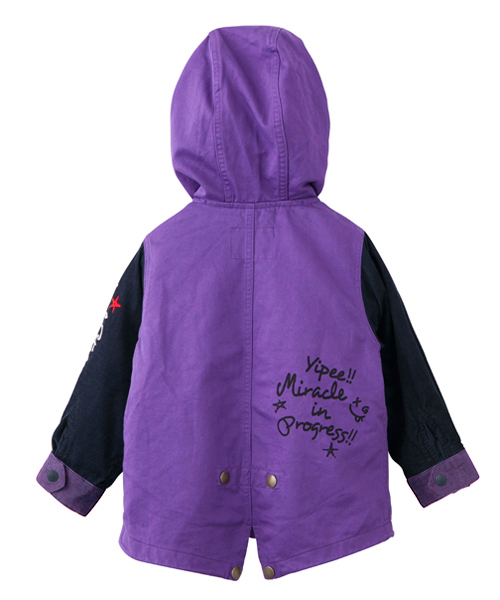 X-girl Stages(エックスガールステージス)の「MODS JACKET (12M~3T)(モッズコート・キッズ・パープル/インディゴブルー/オリーブ・12M/2T/3T)」の5枚目の写真