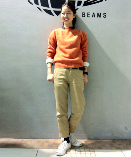 BEAMS BOY（ビームスボーイ）の「□Nor’Easterly / シェトランド シャギー クルー（ニット/セーター・レディース・ピンク/レッド系その他/オレンジ/イエロー系その他/ミント/ダークグリーン/ライトブルー・34）」の18枚目の写真