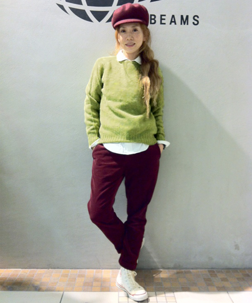 BEAMS BOY（ビームスボーイ）の「□Nor’Easterly / シェトランド シャギー クルー（ニット/セーター・レディース・ピンク/レッド系その他/オレンジ/イエロー系その他/ミント/ダークグリーン/ライトブルー・34）」の19枚目の写真