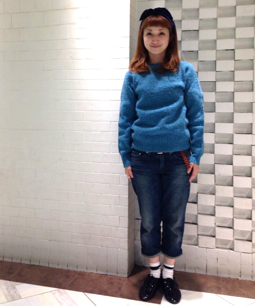 BEAMS BOY（ビームスボーイ）の「□Nor’Easterly / シェトランド シャギー クルー（ニット/セーター・レディース・ピンク/レッド系その他/オレンジ/イエロー系その他/ミント/ダークグリーン/ライトブルー・34）」の20枚目の写真