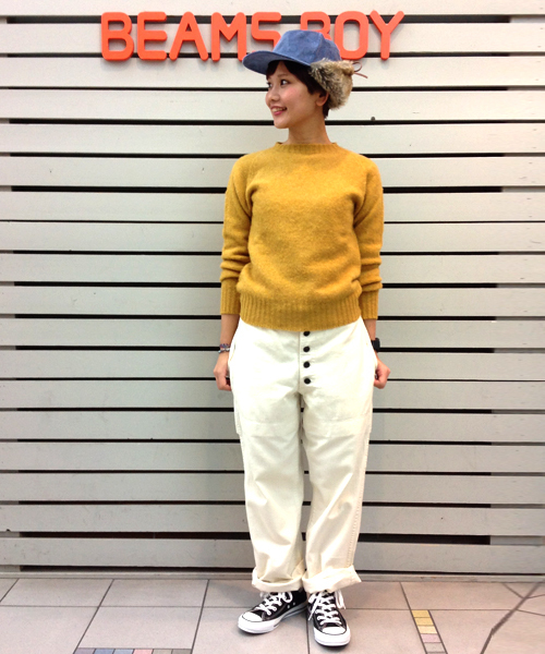 BEAMS BOY（ビームスボーイ）の「□Nor’Easterly / シェトランド シャギー クルー（ニット/セーター・レディース・ピンク/レッド系その他/オレンジ/イエロー系その他/ミント/ダークグリーン/ライトブルー・34）」の9枚目の写真