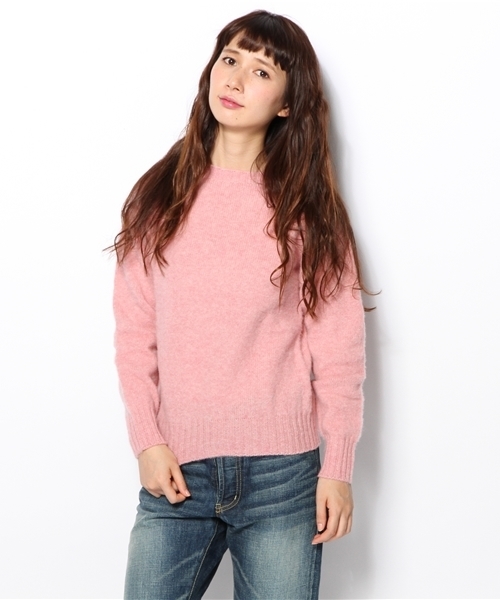 BEAMS BOY（ビームスボーイ）の「□Nor’Easterly / シェトランド シャギー クルー（ニット/セーター・レディース・ピンク/レッド系その他/オレンジ/イエロー系その他/ミント/ダークグリーン/ライトブルー・34）」の6枚目の写真