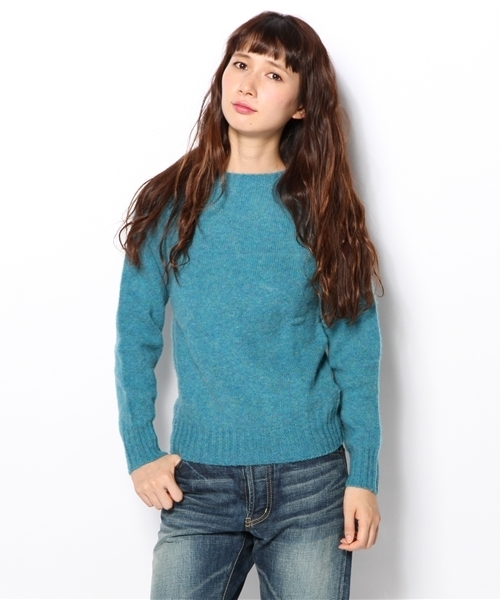 BEAMS BOY（ビームスボーイ）の「□Nor’Easterly / シェトランド シャギー クルー（ニット/セーター・レディース・ピンク/レッド系その他/オレンジ/イエロー系その他/ミント/ダークグリーン/ライトブルー・34）」の4枚目の写真