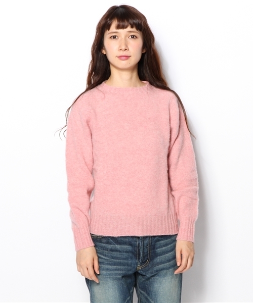 BEAMS BOY（ビームスボーイ）の「□Nor’Easterly / シェトランド シャギー クルー（ニット/セーター・レディース・ピンク/レッド系その他/オレンジ/イエロー系その他/ミント/ダークグリーン/ライトブルー・34）」の10枚目の写真