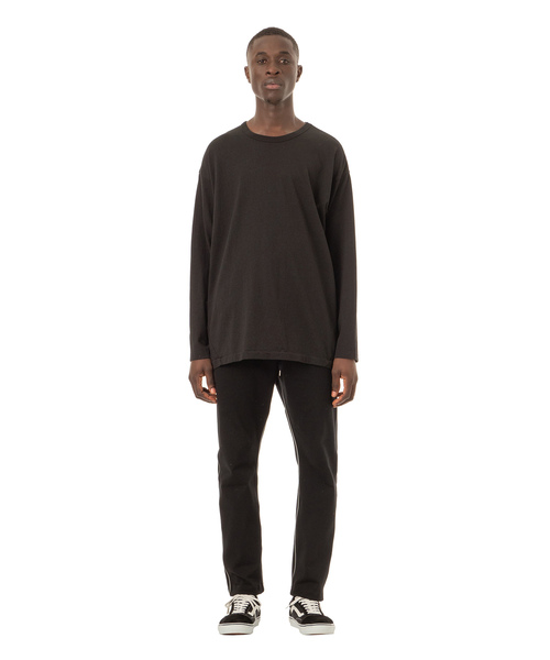 Sandinista（サンディニスタ）の「Easy Fit Triangle Cut L/S Tee / イージーフィット三角切り替え長袖Ｔシャツ - アメリカコットン（Tシャツ/カットソー・メンズ・ホワイト/ブラック/ベージュ/オレンジ・SMALL/MEDIUM/LARGE）」の15枚目の写真