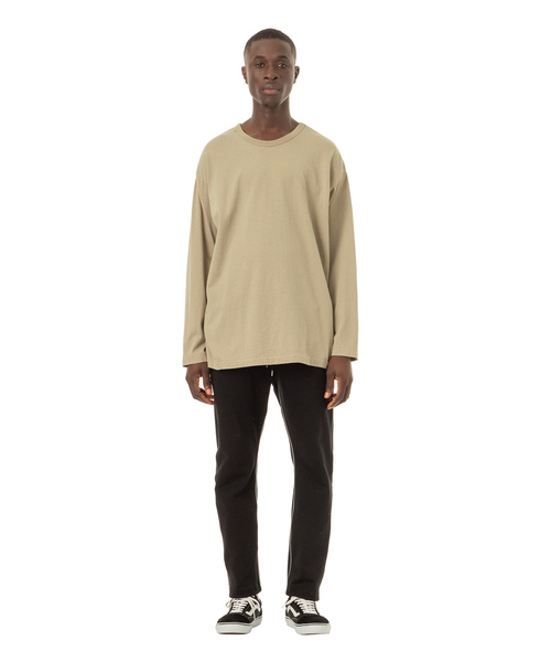 Sandinista（サンディニスタ）の「Easy Fit Triangle Cut L/S Tee / イージーフィット三角切り替え長袖Ｔシャツ - アメリカコットン（Tシャツ/カットソー・メンズ・ホワイト/ブラック/ベージュ/オレンジ・SMALL/MEDIUM/LARGE）」の9枚目の写真