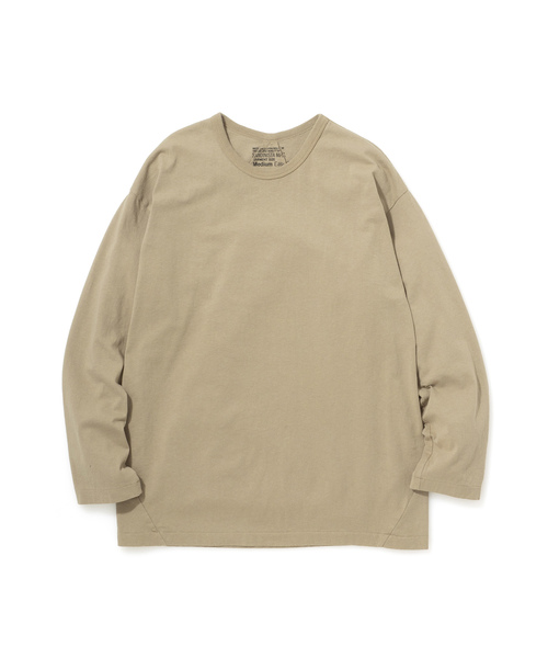 Sandinista（サンディニスタ）の「Easy Fit Triangle Cut L/S Tee / イージーフィット三角切り替え長袖Ｔシャツ - アメリカコットン（Tシャツ/カットソー・メンズ・ホワイト/ブラック/ベージュ/オレンジ・SMALL/MEDIUM/LARGE）」の13枚目の写真