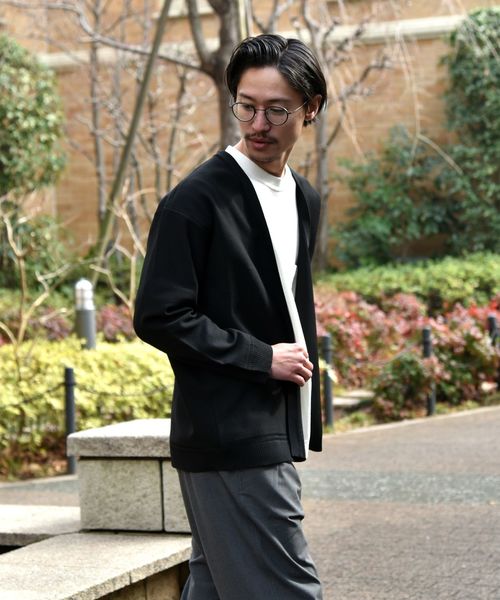 SHIPS（シップス）の「SU: TECH ノーボタン カーディガン（カーディガン/ボレロ・メンズ・ブラック/ネイビー/キャメル・SMALL/MEDIUM/LARGE/X-LARGE）」の4枚目の写真