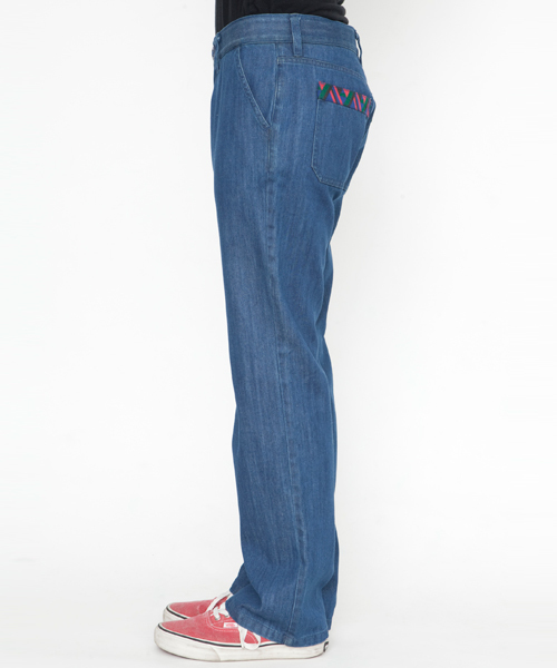 X-girl（エックスガール）の「PLAYFUL LONG PANTS（カーゴパンツ・レディース・カモフラージュ/ブラック/ライトインディゴブルー・2/1/0）」の8枚目の写真