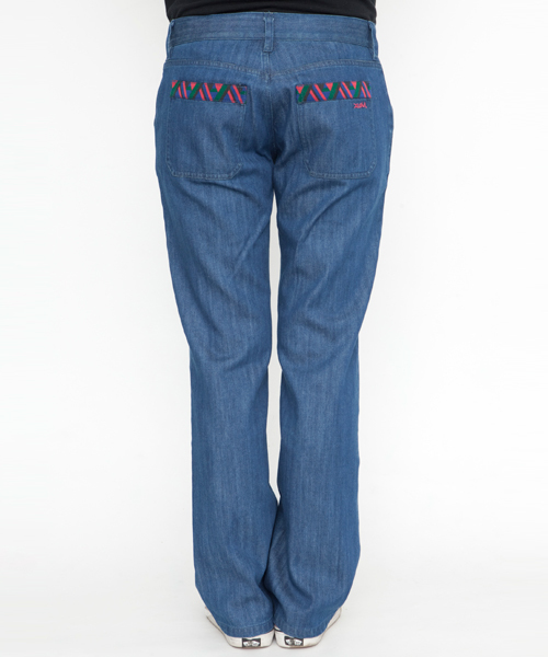 X-girl（エックスガール）の「PLAYFUL LONG PANTS（カーゴパンツ・レディース・カモフラージュ/ブラック/ライトインディゴブルー・2/1/0）」の7枚目の写真