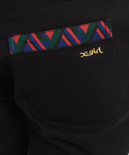 X-girl（エックスガール）の「PLAYFUL LONG PANTS（カーゴパンツ・レディース・カモフラージュ/ブラック/ライトインディゴブルー・2/1/0）」の6枚目の写真