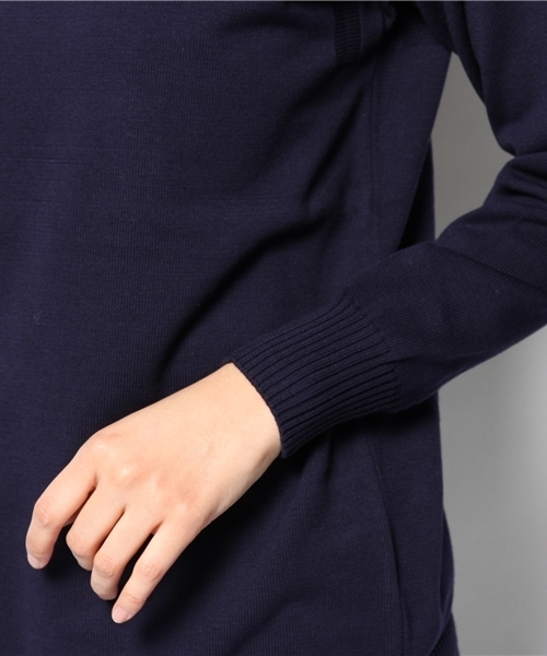 BEAMS BOY(ビームスボーイ)の「○Le Tricoteur / コットン ガンジー セーター(ニット/セーター・レディース・オフホワイト/ネイビー・ONE SIZE)」の7枚目の写真