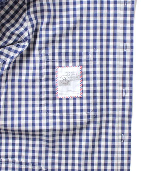 BEAMS LIGHTS Men's（ビームスライツ メンズ）の「BEAMS LIGHTS / ギンガムチェックシャツ（シャツ/ブラウス・メンズ・ベージュ/ネイビー/レッド・LARGE/SMALL/MEDIUM/X-LARGE）」の8枚目の写真