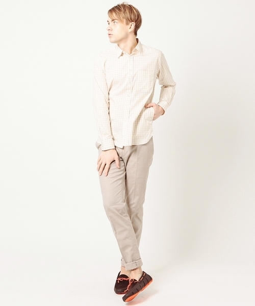 BEAMS LIGHTS Men's（ビームスライツ メンズ）の「BEAMS LIGHTS / ギンガムチェックシャツ（シャツ/ブラウス・メンズ・ベージュ/ネイビー/レッド・LARGE/SMALL/MEDIUM/X-LARGE）」の10枚目の写真