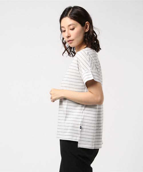 Petit Honfleur（プチオンフルール）の「◇カタログ掲載◇【COOLER TOUCHシリーズ】ボーダープルオーバー（Tシャツ/カットソー・レディース・ネイビー/グレー/ブルー・M size/L size）」の5枚目の写真