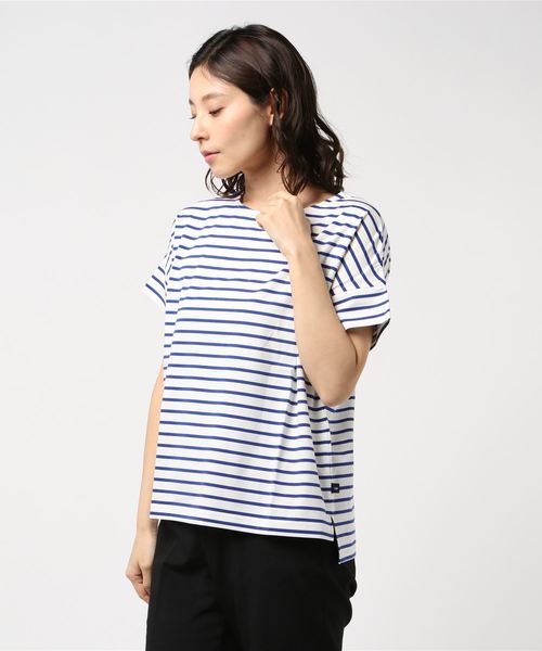 Petit Honfleur（プチオンフルール）の「◇カタログ掲載◇【COOLER TOUCHシリーズ】ボーダープルオーバー（Tシャツ/カットソー・レディース・ネイビー/グレー/ブルー・M size/L size）」の16枚目の写真