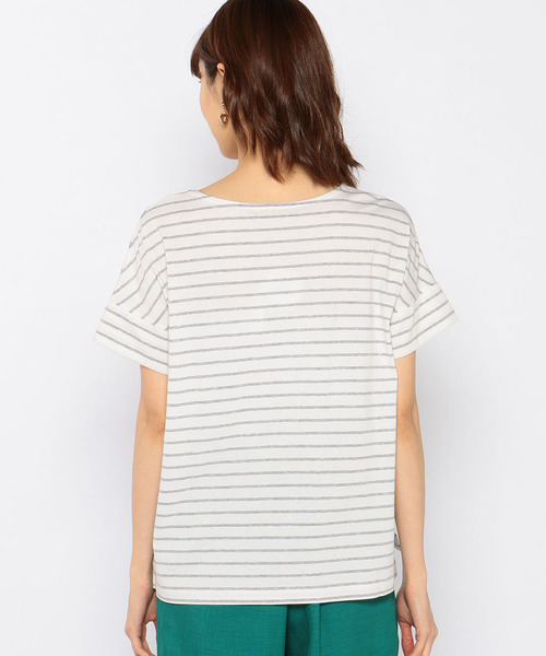 Petit Honfleur（プチオンフルール）の「◇カタログ掲載◇【COOLER TOUCHシリーズ】ボーダープルオーバー（Tシャツ/カットソー・レディース・ネイビー/グレー/ブルー・M size/L size）」の14枚目の写真