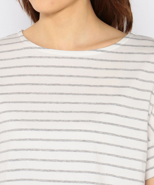 Petit Honfleur（プチオンフルール）の「◇カタログ掲載◇【COOLER TOUCHシリーズ】ボーダープルオーバー（Tシャツ/カットソー・レディース・ネイビー/グレー/ブルー・M size/L size）」の15枚目の写真