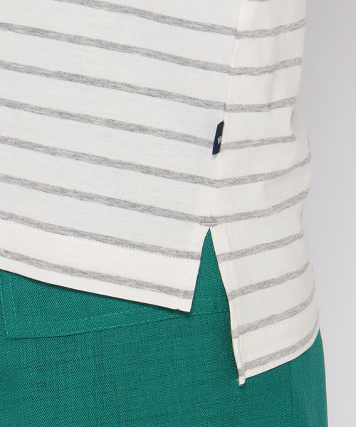 Petit Honfleur（プチオンフルール）の「◇カタログ掲載◇【COOLER TOUCHシリーズ】ボーダープルオーバー（Tシャツ/カットソー・レディース・ネイビー/グレー/ブルー・M size/L size）」の9枚目の写真